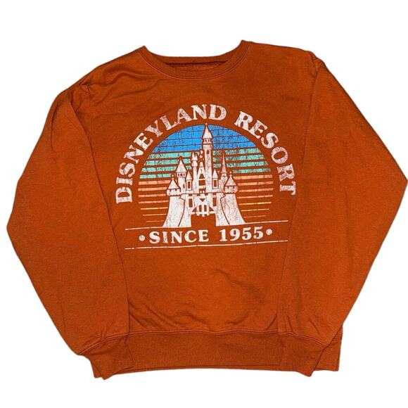 Vintage Sty Disneyland Walt Disney Classic Crewneck  Sweatshirt Orange adult Xs - Picture 1 of 3